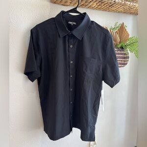 32° Cool Black Button Down Shirt for Men. Size M